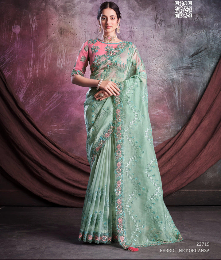 Afternoon Party Wear Stylish Sari - Fashion Nation