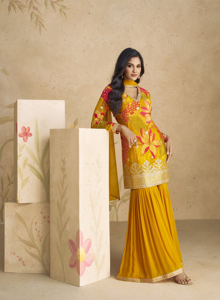 shaadi partywear in yellow