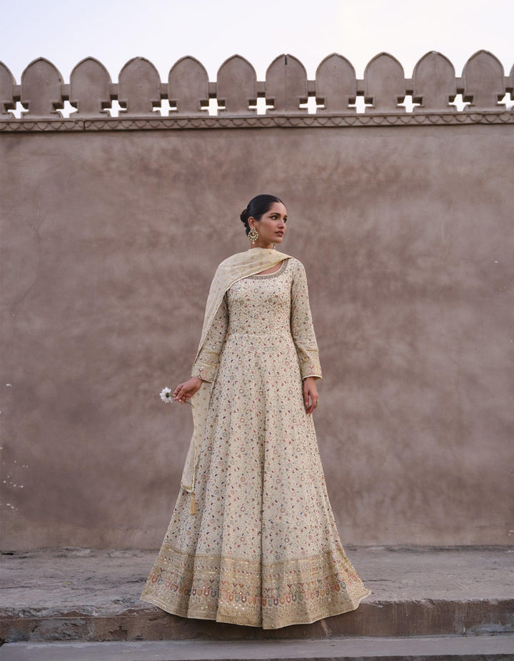 Partywear Georgette Indo Western Anarkali Gown - Fashion Nation