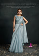 Shaadi Partywear Blue Georgette Saree with Jacket