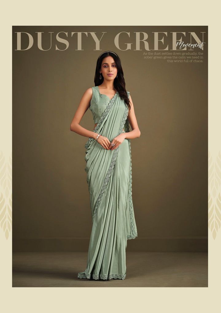 Cocktail Partywear Fusion Saree with Jacket - Fashion Nation