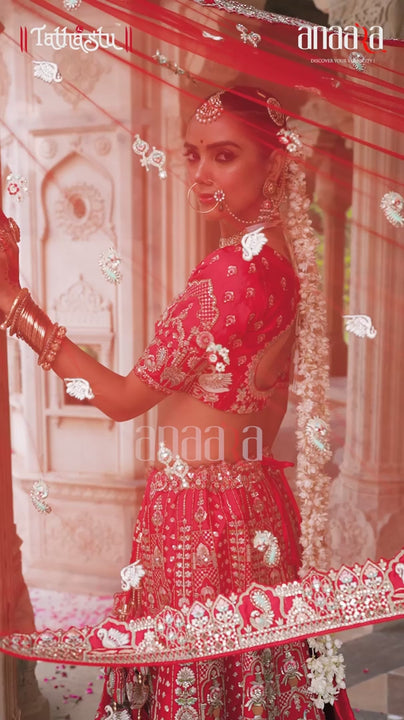 video of wedding wear lehenga choli by anaara tathastu