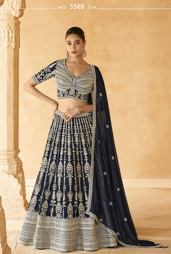 bridal indian wear in blue