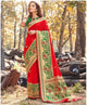 Engagement Wear Red Weaving Silk Classy Saree with Blouse by Fashion Nation