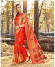 Beautiful Orange Weaving Silk Attractive Saree with Blouse by  Fashion Nation