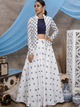 Fusion Fashion Indo Western KF1322 White Blue Cotton Lehenga Choli with Jacket by Fashion Nation