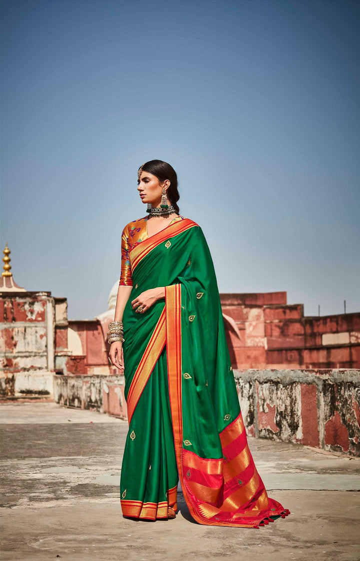 Mehendi Special Traditional Designer Saree - Fashion Nation