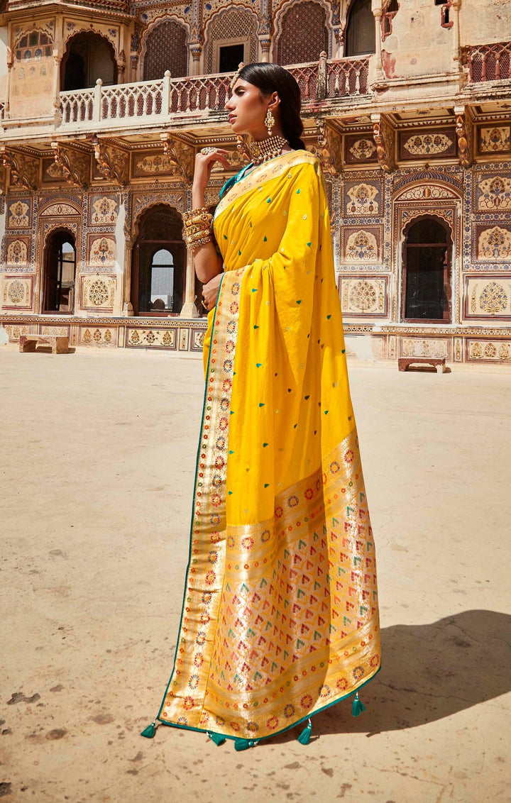 Haldi Party Wear Traditional Designer Saree - Fashion Nation