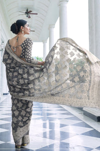 Chikankari Banarasi Cotton Lucknowi Saree - Fashion Nation