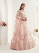 Reception Wear Peach Net Bridal Lehenga Choli by Fashion Nation