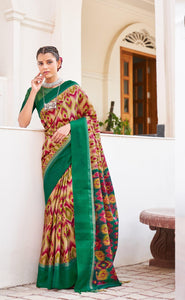 Shaadi Functions Wear Pochampally Silk Saree by Fashion Nation
