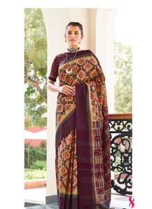 Afternoon Functions Wear Pochampally Silk Saree by Fashion Nation
