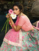 Indian Attire AD3603 Designer Green Pink Net Lehenga Choli by Fashion Nation