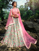 Indian Attire AD3603 Designer Green Pink Net Lehenga Choli by Fashion Nation