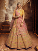 Festive Yellow Organza Majestic Rajasthani Lehenga Choli by Fashion Nation