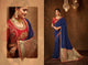 Extraordinary IW10208 Blue Banarasi Red Raw Silk Saree - Fashion Nation