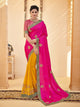 Marvellous PS40205 Designer Pink Yellow Silk Saree - Fashion Nation