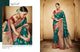 Nakkashi NAK4135 Designer Rama Green Red Silk Jacquard Saree - Fashion Nation