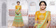 Bright NAK5097 Bridal Pista Green Yellow Handloom Silk Chiffon Lehenga Choli - Fashion Nation