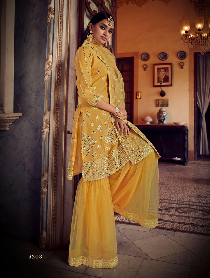 Haldi Function Wear Designer Sharara Suit - Fashion Nation