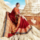 Outstanding LS54463 Maroon Orange Weaving Cotton Silk Saree - Fashion Nation