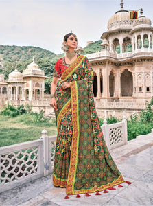 Mehendi Special Bandhej Patola Silk Saree by Fashion Nation
