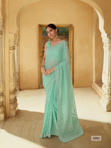 Green Designer Saree for Online Sales by Fashion Nation