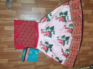 Floral JI7002 Finest Multicoloured Silk Net Lehenga Choli - Fashion Nation