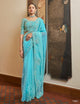 Blue Organza Designer Saree for Online Sales by Fashion Nation