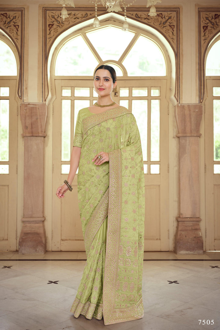 Wedding Party Wear Designer Saree - Fashion Nation