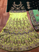 Festive SF5172 Bollywood Inspired Yellow Green Silk Velvet Net Lehenga Choli - Fashion Nation