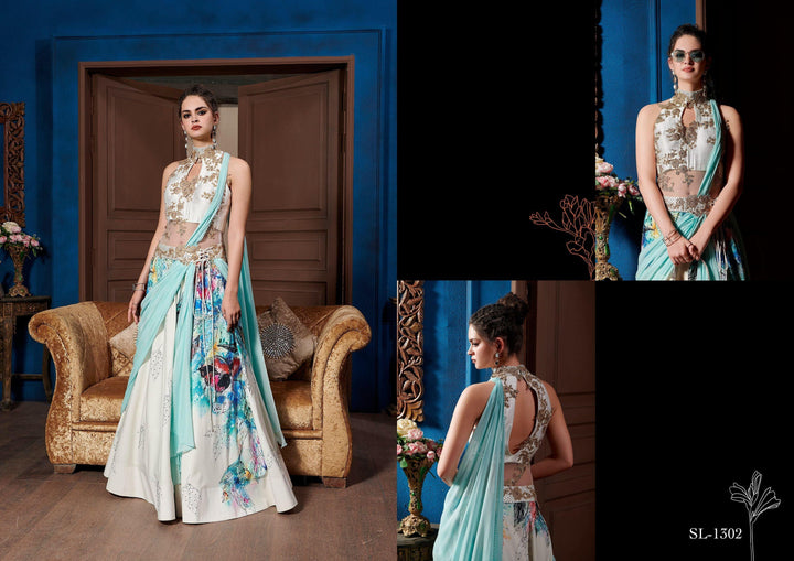 Engagement Party Wear Indo Western Designer Gown - Fashion Nation