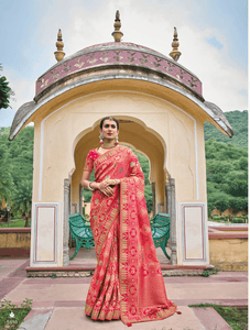 Engagement Special Bandhej Silk Handwoven Saree