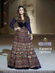 Attractive KD1118 Bollywood Inspired Kareena Kapoor Khan Blue Velvet Silk Anarkali Gown - Fashion Nation