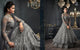Grand Indo Western GLA66001 Grey Net Silk Abaya Style Layered Anarkali - Fashion Nation