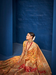 Haldi Wear Kashmiri Woven Saree