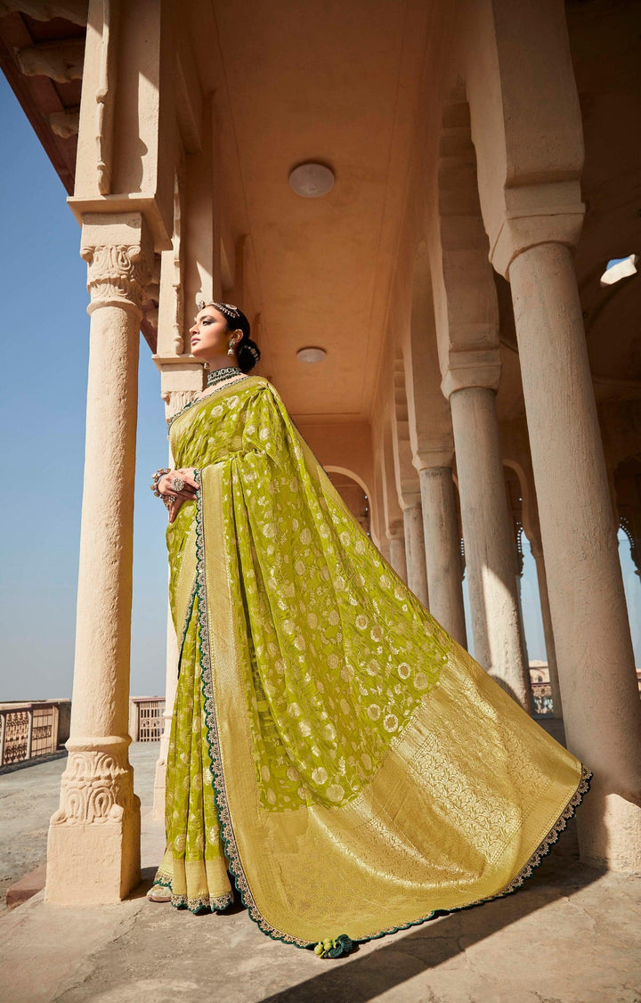 Haldi Wear Designer Silk Saree - Fashion Nation