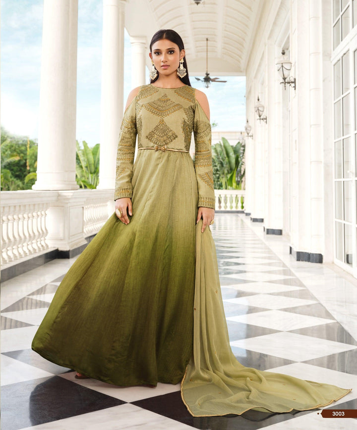 Indo Western Designer Floor Length Dress - Fashion Nation