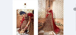 Bridal MN4702 Maroon Multicoloured Velvet Lehenga Choli - Fashion Nation