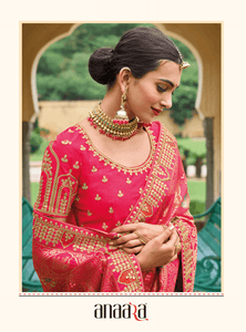 Engagement Special Bandhej Silk Handwoven Saree