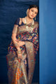 Party Wear Designer Kashmiri Silk Saree