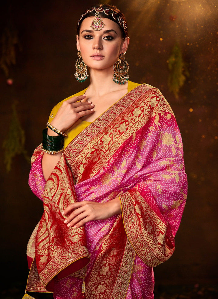 Sangeet Special Rajasthani Silk Saree - Fashion Nation