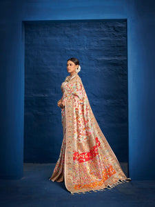 Engagement Wear Kashmiri Weaving Saree