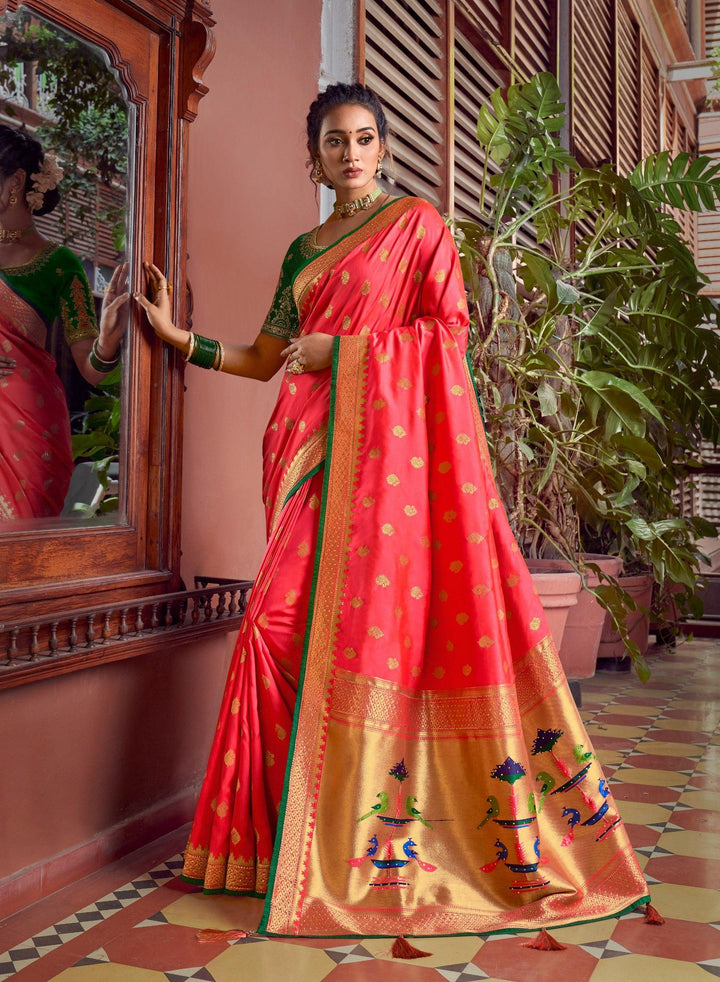 Engagement Wear Silk Weaving Saree - Fashion Nation