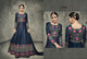 Indo Western S401 Designer Blue Silk Anarkali Gown - Fashion Nation