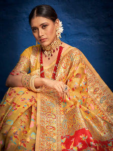 Haldi Wear Kashmiri Woven Saree